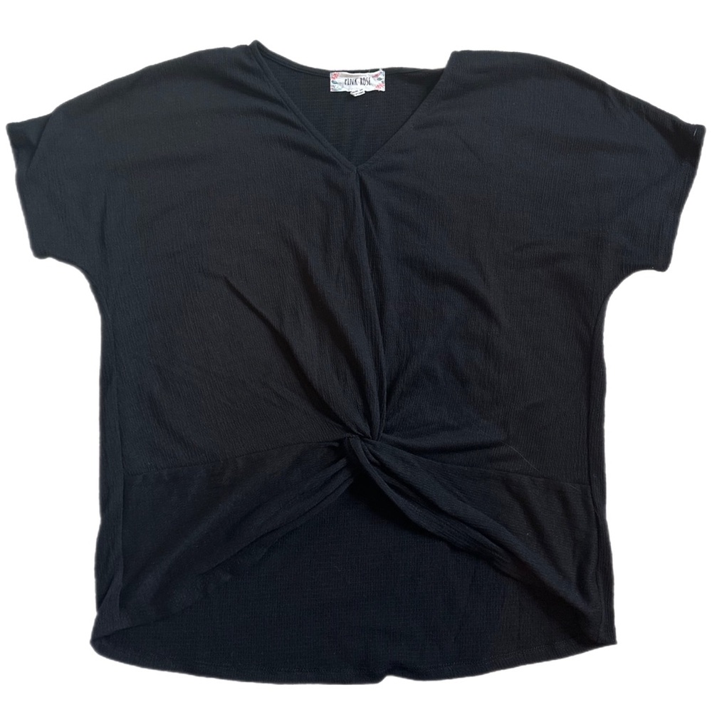 NWOT Pink Rose small black top
